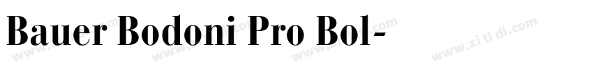 Bauer Bodoni Pro Bol字体转换
